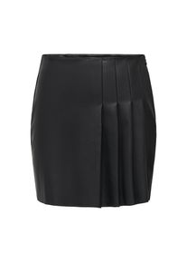 Only , Lederimitatrock »ONLARTZY LIFE HW FAUX LEA PLE SKIRT PNT« , Black , S (36) , S (36) , Minirock von Only
