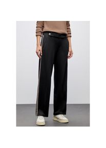 Street One , Stoffhose, mit Galonstreifen und aus Viskose mit Elasthan , Black , Länge 32 , 38 -Länge 32 , 38 , Straight Leg Hose von Street One