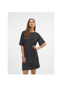 V&eacute;ro Moda Vero Moda, Damen, Midikleid &raquo;VMKANVA 2/4 TEE DRESS JRS GA&laquo; Sommerkleid, mit Glitzer, Black Detail:SILVER LUREX, N-Gr, XL -N-Gr, Black Detail:SILVER 