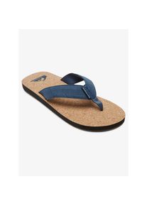 Quiksilver , Sandale »Molokai Abyss Natural« , Blue/Brown/Blue , 14(47) , 14(47) , Baumwoll-Canvas-Obermaterial
