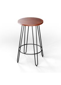 Blumfeldt Bisztró asztal, Hamilton, Ø60 cm, fa acélkeret