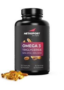 Metasport Omega 3 Triglyceride, 120 Softgels