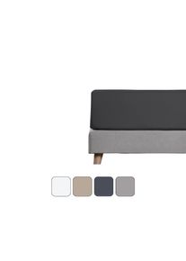 EMMA Elite Satin Spannbettlaken 200x200 Beige