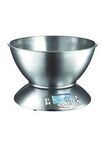 ADLER - Balança de Cozinha AD3134, 5Kg/1g, Inox