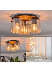 hofstein Vireda Plafondlamp Zwart, 3-lichts