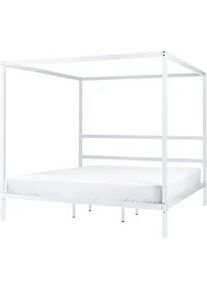 Beliani Himmelbett 180/200cm Weiß Lestards , Metall , 180x200 cm , Schlafzimmer, Betten