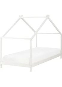 Beliani Kinder-Hausbett Weiß 90-200 cm Orlu , Holz , 90x200 cm , Kinder- & Jugendzimmer, Kindermöbel, Kinderbetten, Hausbetten