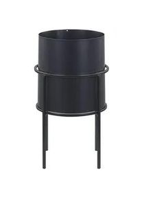 Beliani Pflanzenständer Metall schwarz 28 cm Milea , 28 cm , Dekoration, Blumen & Blumentöpfe, Übertöpfe