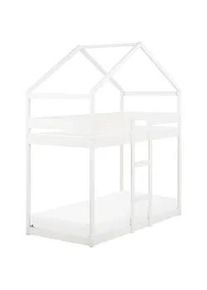 Beliani Hochbett 90x200 cm Weiß Labatut , Holz , 90x200 cm , Kinder- & Jugendzimmer, Kindermöbel, Kinderbetten, Hochbetten