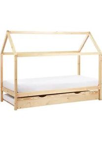 Beliani Kinderbett 90x200 cm Heller Holzfarbton Crillon , Hellbraun , 90x200 cm , Kinder- & Jugendzimmer, Kindermöbel, Kinderbetten, Hausbetten