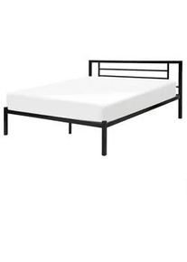 Beliani Metallbett 160/200cm Schwarz Cusset , Metall , 160x200 cm , Schlafzimmer, Betten, Metallbetten