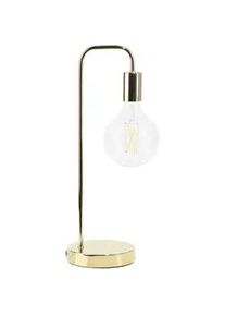Beliani Schreibtischlampe Savena 15/15/48 cm , Goldfarben , Metall , E27 , 15x48x15 cm , Lampen & Leuchten, Innenbeleuchtung, Tischlampen, Schreibtischlampen