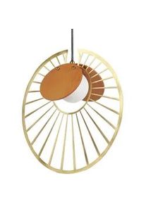 Beliani Hängeleuchte Bargo 10/20/151 cm , Goldfarben , Metall , G9 , 20x151x10 cm , Lampen & Leuchten, Innenbeleuchtung, Hängeleuchten, Pendelleuchten