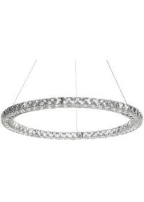 Beliani Hängelampe Magat 60x60x142 cm , Silberfarben , Metall , LED integrated , 60x142x60 cm , Lampen & Leuchten, Innenbeleuchtung, Hängeleuchten, Pendelleuchten