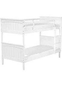 Beliani Hochbett 90/200cm Weiß Albon , Holz , 90x200 cm , Kinder- & Jugendzimmer, Kindermöbel, Kinderbetten, Hochbetten