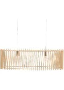 Beliani Hängeleuchte Chari 25/80/124 cm , Hellbraun , Holzwerkstoff , E27 , 80x124x25 cm , Lampen & Leuchten, Innenbeleuchtung, Hängeleuchten, Pendelleuchten