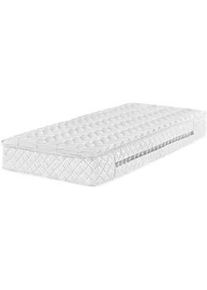 Beliani Taschenfederkernmatratze Memory Faom mittelfest 90/200/24 cm Glory , Weiß , Textil , H2 , Füllung: Komfortschaum , 90x200 cm , Schlafzimmer, Matratzen Shop, Matratzen, Taschenfederkernmatratzen