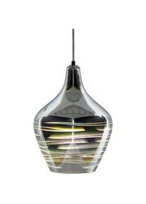 Beliani Hängeleuchte Sangone 23/23/148 cm , Silberfarben , Glas , E27 , 23x148x23 cm , Lampen & Leuchten, Innenbeleuchtung, Hängeleuchten, Pendelleuchten