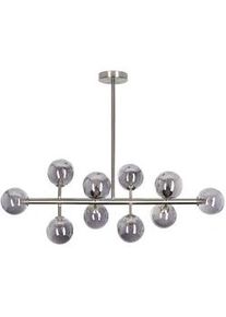 Beliani Hängelampe Ramis 90x34x68 cm , Silberfarben , Metall , G9 , 34x68x34 cm , Lampen & Leuchten, Innenbeleuchtung, Hängeleuchten, Pendelleuchten