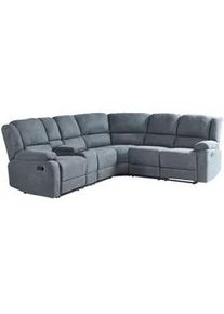 Beliani Ecksofa Polsterbezug Dunkelgrau Rokke , Textil , L-Form , 229x196 cm , Wohnzimmer, Sofas & Couches, Wohnlandschaften, Ecksofas
