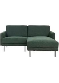 Beliani 2-Sitzer-Ecksofa dunkelgrün rechtsseitig Breda , Grün, Schwarz , Textil , 192x155 cm , Wohnzimmer, Sofas & Couches, Wohnlandschaften, Ecksofas
