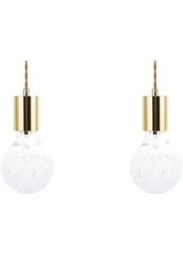 Beliani Hängelampe 2er-Set Anza 13/13/129 cm , Transparent , Glas , G9 , 13x129x13 cm , Lampen & Leuchten, Innenbeleuchtung, Hängeleuchten, Pendelleuchten