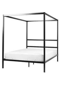 Beliani Himmelbett 140/200cm Schwarz Lestards , Metall , 140x200 cm , Schlafzimmer, Betten