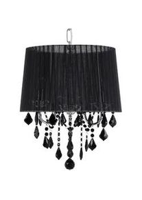 Beliani Kronleuchter Evans 40/40/120 cm , Schwarz , Kunststoff , E14 , 40x120x40 cm , Lampen & Leuchten, Innenbeleuchtung, Hängeleuchten, Pendelleuchten