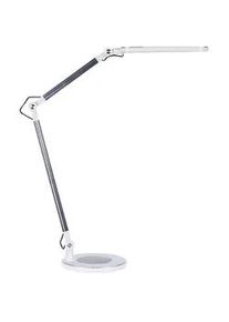 Beliani Schreibtischlampe Grus 20/30/80 cm , Silberfarben , Metall , LED integrated , 30x80x20 cm , Lampen & Leuchten, Innenbeleuchtung, Tischlampen, Schreibtischlampen