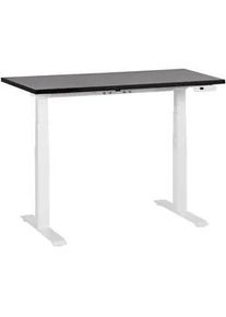 Beliani Schreibtisch schwarzweiß 120/72 cm elektrisch höhenverstellbar Destin Iii , Schwarz, Weiß , Holz , 120x63x72 cm , Arbeitszimmer, Schreibtische, Bürotische