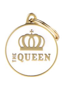 Myfamily, Kettenanhänger, MyFa tegn charm, the queen, M, hvid