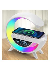 Energy Sistem, Tischlampe, Wolulu AS-50195 Nakts Gaisma ar Bezvadu lādētāju / Bluetooth Skaļruni / Modinātāju / LED / RGB