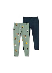 Tchibo - 2 Kinder-Leggings - Gr. 110/116 - dunkelblau/print