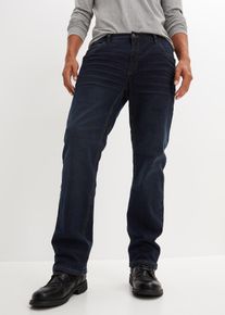 bonprix Dżinsy termiczne ze stretchem relaxed fit z wygodnym pasem, prosta nogawka, niebieski, 31