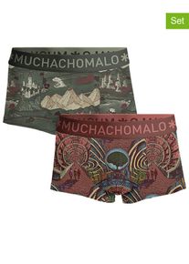 MUCHACHOMALO 2-delige set: boxershorts kaki/lichtbruin - 44% | Maat:
