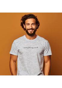 WOOOP Shirt "Everything is okay" grijs - 52% | Maat: XXL |