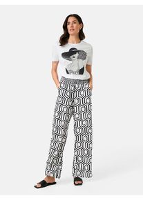 Gerry Weber Broek wit/zwart - 53% | Maat: 42 |