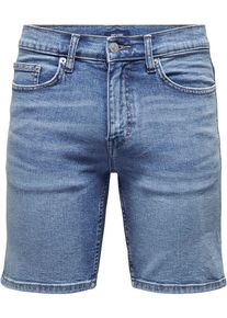 Only & Sons ONLY & SONS Spijkershort "Weft" blauw - 41% | Maat: XXL |