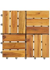 Ambia Garden Terrassenfliese , Akaziefarben , Holz, Kunststoff , Akazie , massiv , 30x2.4x30 cm , witterungsbeständig , Teppiche Und Böden, Terrassen- & Balkonböden, Terrassenbelag