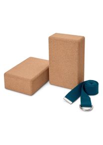 Tchibo - Korková súprava na jogu - farba: modrá