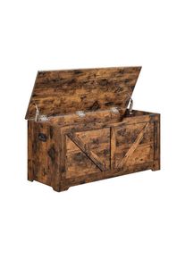 VASAGLE Tárolópad 100×40×46 cm rusztikus barna