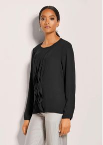 Madeleine Mode Leichte Rundhals-Bluse in schwarz - Alba Moda