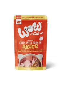 8x85 g WOW CAT Filets Ente & Huhn in Sauce