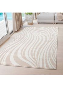 OTTO home , Teppich »Liaa in Wellen Design, softer Kurzflor, « rechteckig 7 mm Höhe 3D-Optik, Scandi-Look, Wohnzimmer, Esszimmer, Schlafzimmer ,...