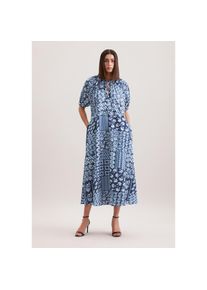 Seidensticker , Sommerkleid »Schwarze Rose« 1/2 V-Neck Druck , schwarz , Normalgrößen , 3XL (46) -Normalgrößen , 3XL (46) , Passform: Regular