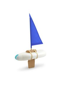 Bausatz Flaschenboot Blau