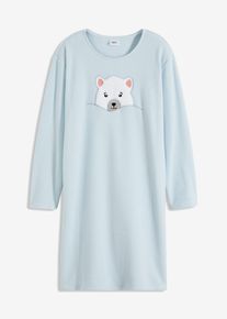 bonprix Női Polár hálóing applikációval, kék, 40/42