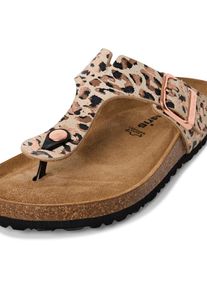 Tamaris, Damen, Zehentrenner &raquo;CORRA&laquo; , Sommerschuh, Schlappen mit angenehmen Zehensteg, beige-leo, 36, beige-leo, Sommerschuh mit verstellbarer 