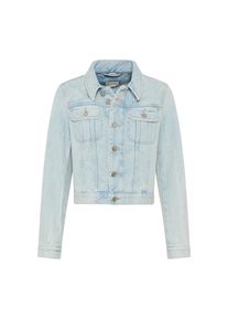 Calvin Klein Jeans , Jeansjacke »CROP 90S«, schmale, kurze Passform, used-washed , DRIFTWOOD BLUE , S (38) , S (38) , Jeansjacke von Calvin Klein...