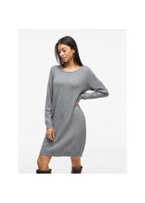 Vila , Strickkleid »VIRIL L/S KNIT DRESS - NOOS« , Medium Grey Melange , N-Gr , XS -N-Gr , XS , Schlichtes Basic-Strickkleid von Vila